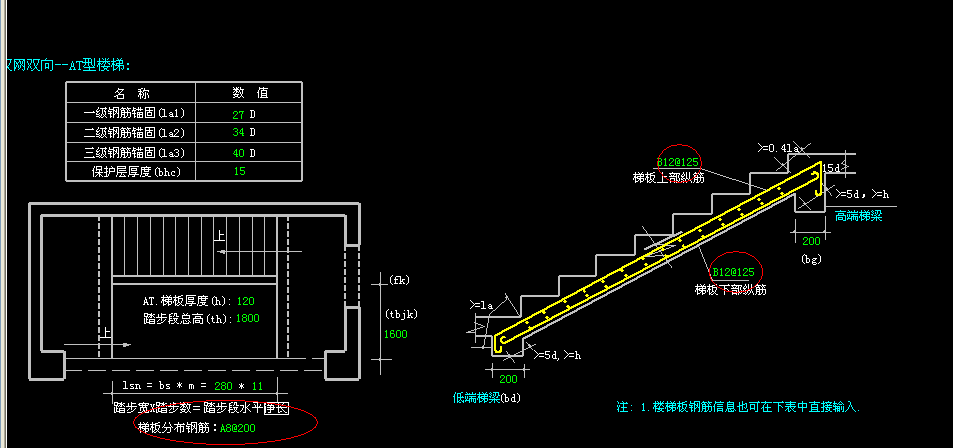 楼梯钢筋中标注