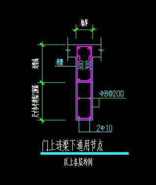 地下室墙上连梁,这个节点是什么意思?