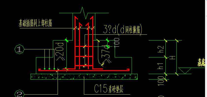 柱插筋识图