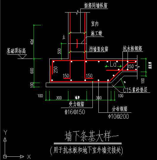 条形基础与筏板基础节点处理