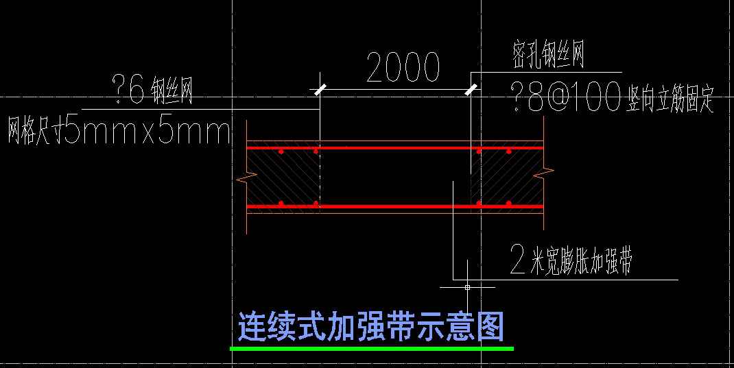 膨胀加强带竖向立筋如何定义