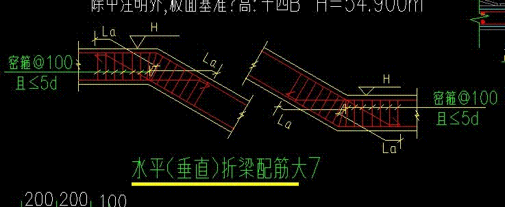 请问折梁怎么画?怎么配筋?