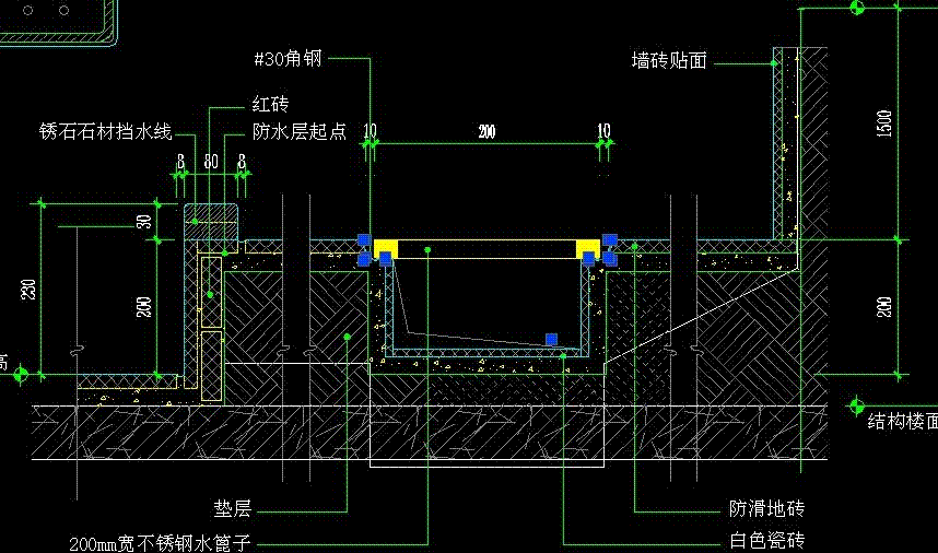 超市生鲜区地沟砌体怎么算?