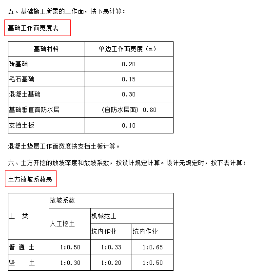 放坡土方开挖计算公式