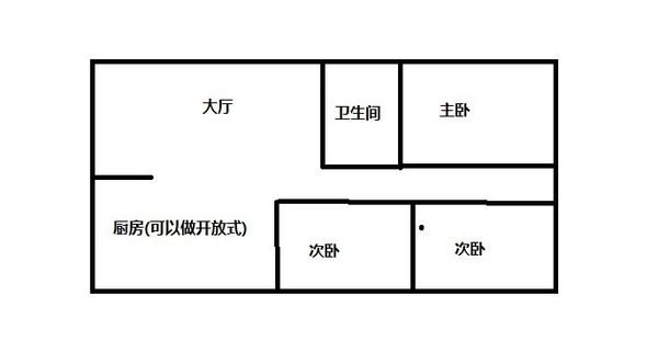 宽8米长12米房屋平面图 - 云知