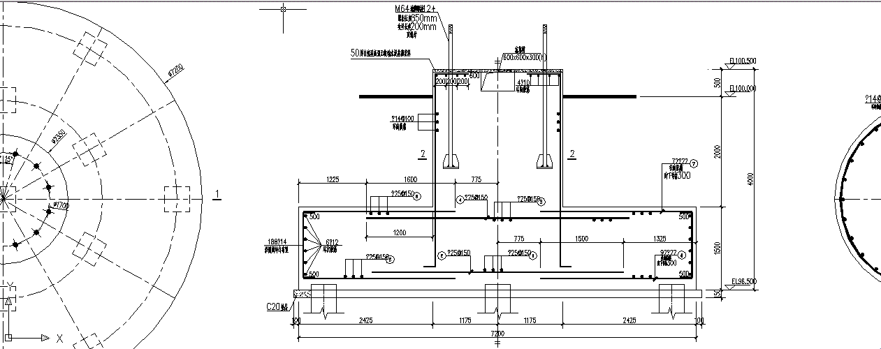 圆形独立基础钢筋的定义方法?