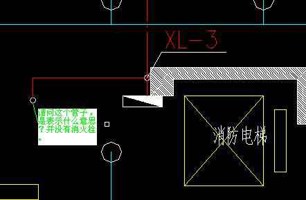 圖中的消防立管的表示意思,引出一根,沒接消防栓,表示什麼