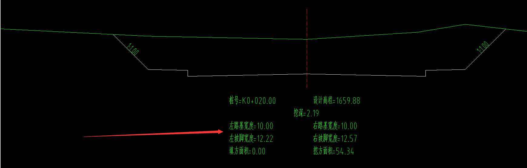 左路基寬度 與左坡腳寬度 在下圖中分別是哪裡