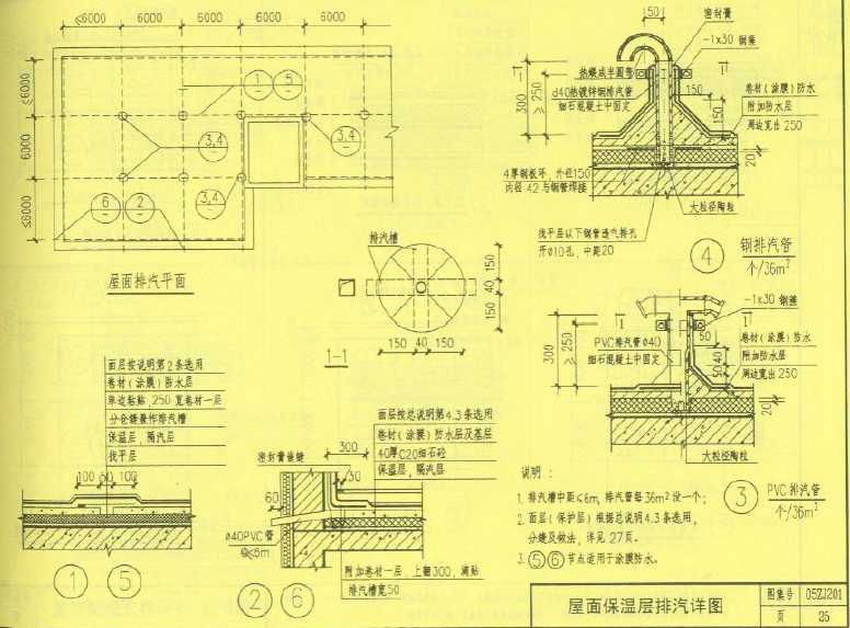 屋面排气管做法图集图片