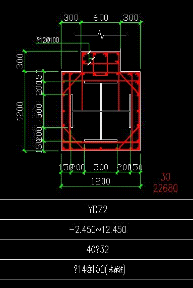 柱子纵筋示意图图片