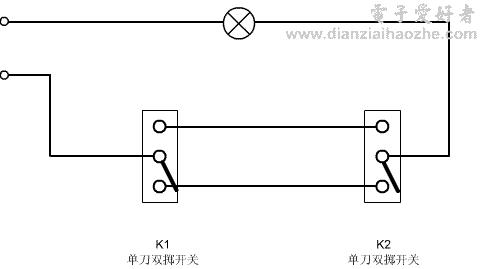 雙控開關控制兩個不同位置的燈具,線路怎麼連接的.