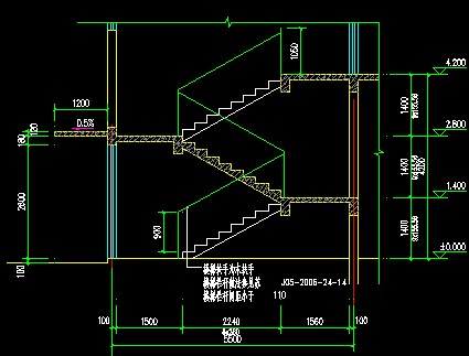 3m 请问图二中楼梯间投影面积的计算长度是不是1.8 3.08 0.2?